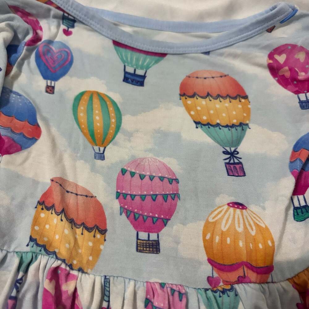 Little Sleepies Play Balloon Ride Twirl Dress Bodysuit 18-24 Months - Picture 7 of 7